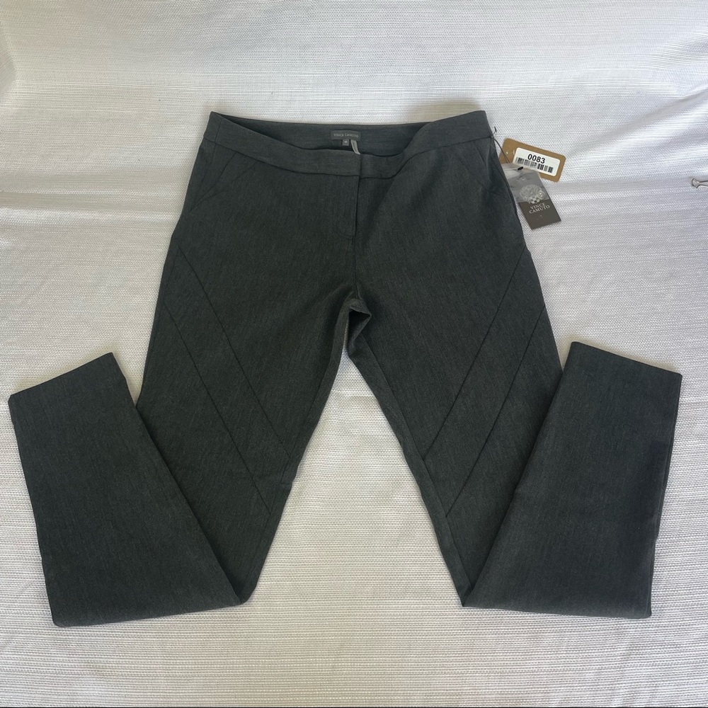 NWT Vince Camuto Women's Size 10 Heather Gray  Tapered Leg Trouser Pant #0083